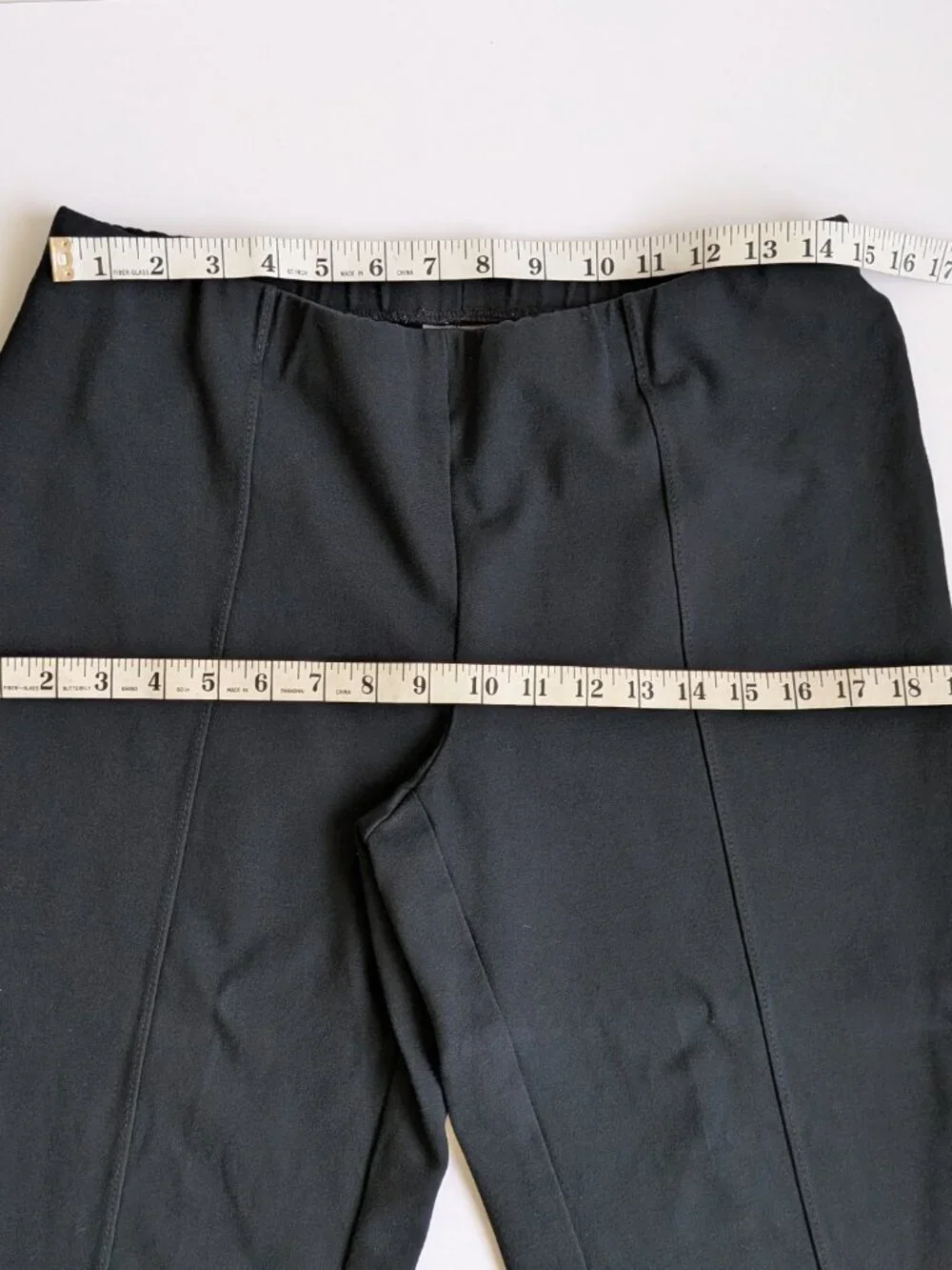 CLEARANCE Womens J Jill Ponte Pants MP Petite Slim Leg Black FLAW Casual Stretch
